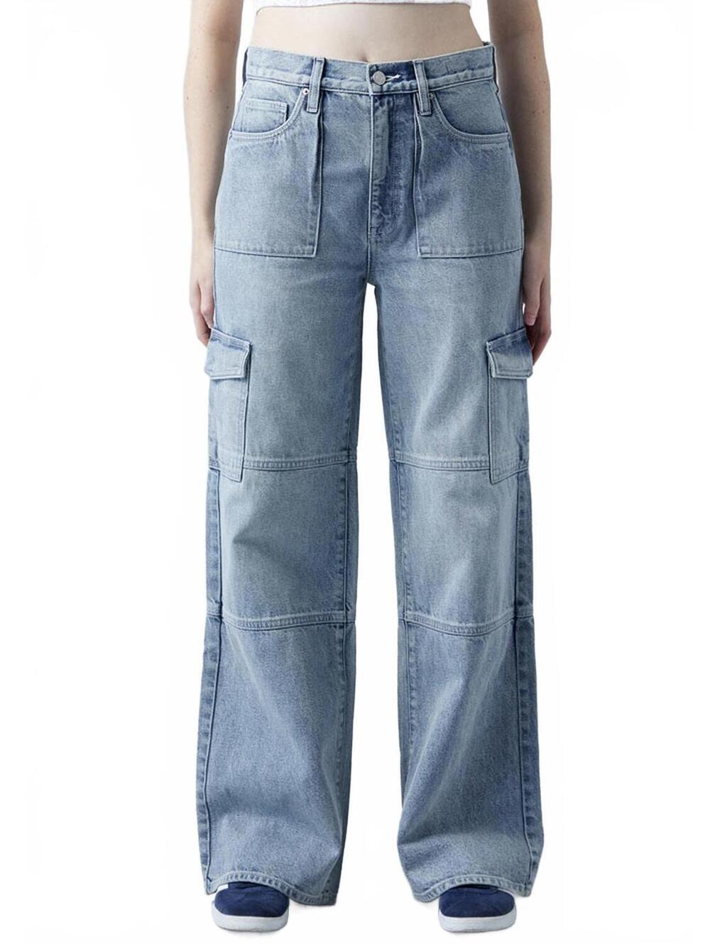 Pacsun Eco Light Indigo Mid Rise Baggy Cargo Jeans NWT Kiana Size 26